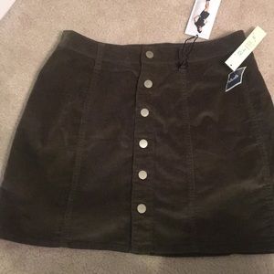 NWT Dark Olive green corduroy skirt